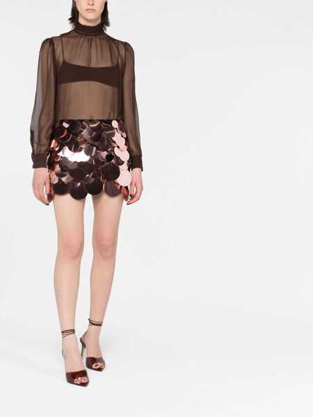 Fuste scurte THE ATTICO Rue Sequinned Mini Skirt Black Femei (BM 14096447) 2