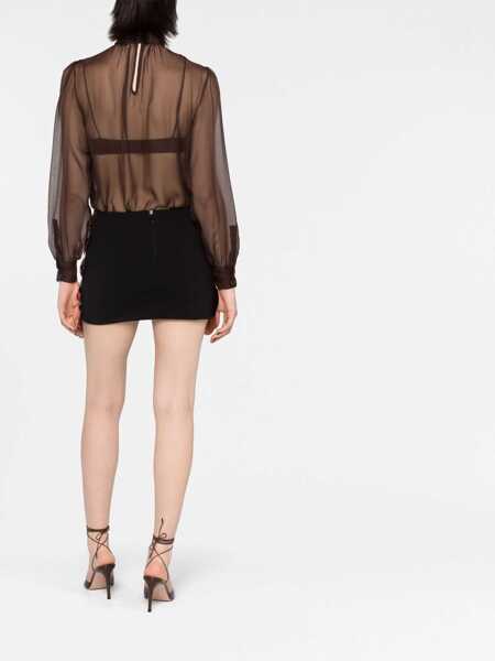 Fuste scurte THE ATTICO Rue Sequinned Mini Skirt Black Femei (BM 14096447) 4