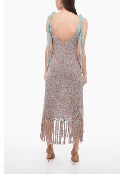 Rochii lungi ALANUI Sunset Beach Dress With Fringes On The Hem Light Blue Femei (BM 14096459) 3