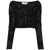 Blumarine Blumarine Embroidered Cropped Cardigan Black