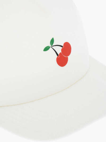 Caciuli Converse Solid Color Cap With Mesh Lining And Cherry Print White Fete (BM 14103632) 2