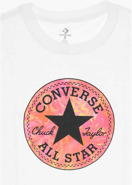 Tricouri Converse All Star Chuck Taylor Frontal Printed Crew-Neck T-Shirt White Baieti (BM 14105648) 2