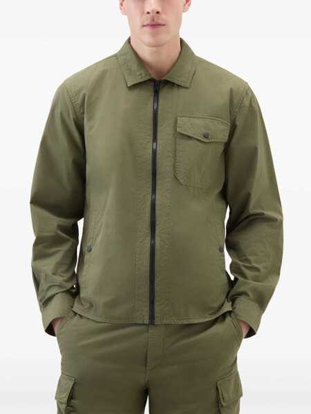 Camasi Woolrich Woolrich Cotton Overshirt GREEN Barbati (BM 14107568) 3