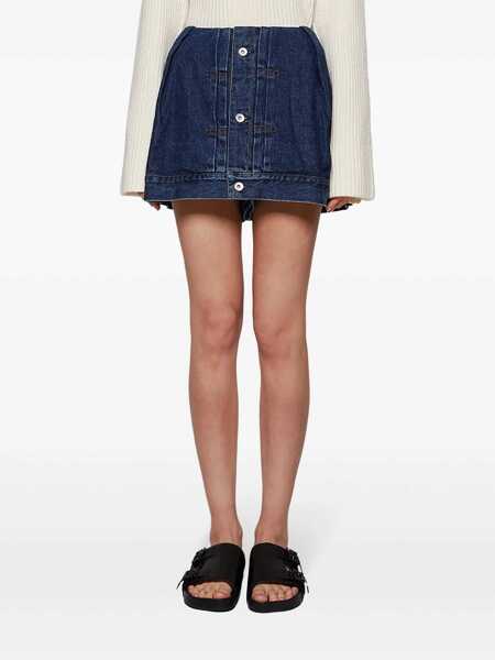 Pantaloni scurti Sacai Sacai Denim Shorts BLUE Femei (BM 14114009) 4