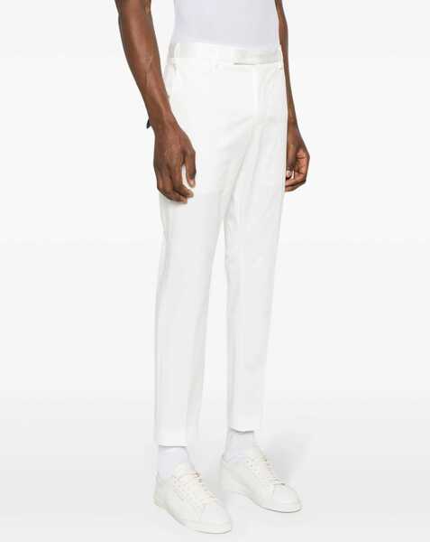 Pantaloni casual PT TORINO Cotton Pants BIANCO LANA Barbati (BM 14119292) 3