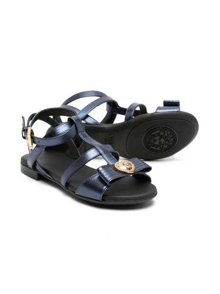 Sandale Versace Blue laminated sandals Blue Fete (BM 14125601) 2