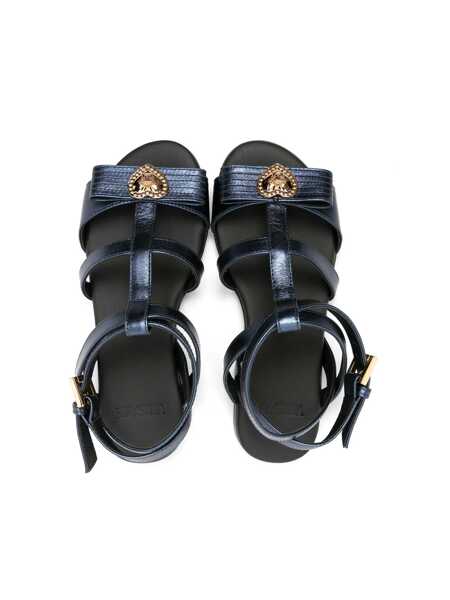 Sandale Versace Blue laminated sandals Blue Fete (BM 14125601) 3