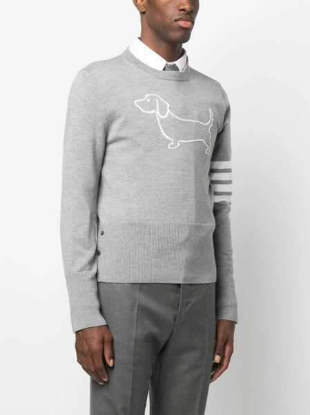 Pulovere casual Thom Browne Jersey Hector GREY Barbati (BM 14127401) 3