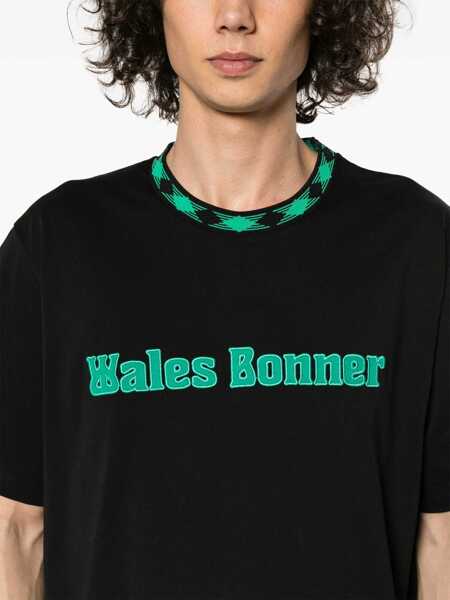 Tricouri WALES BONNER Cotton T-Shirt BLACK Barbati (BM 14127497) 5