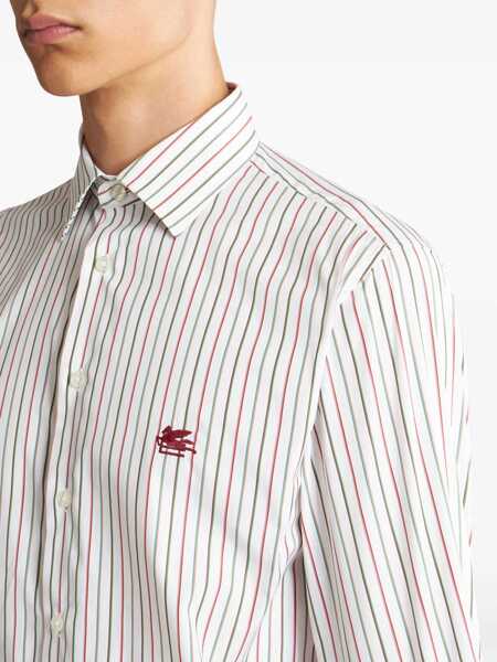 Camasi casual ETRO Pegasus Logo Shirt WHITE Barbati (BM 14127881) 4