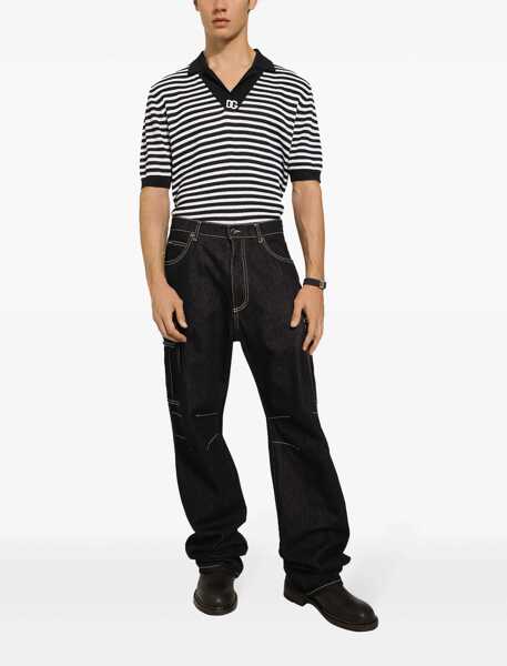 Tricouri Polo Dolce & Gabbana V-Neck Polo Shirt MULTICOLOUR Barbati (BM 14128004) 2