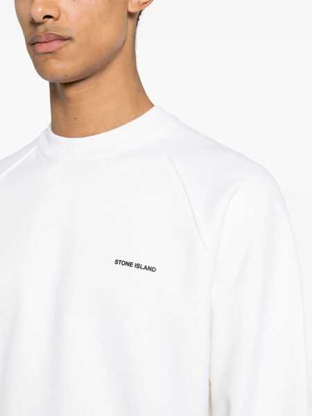 Bluze de trening Stone Island Sweatshirt With Logo WHITE Barbati (BM 14128103) 5