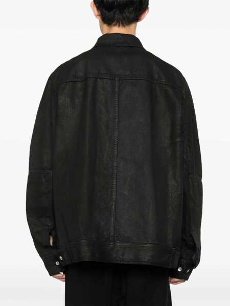 Jachete Rick Owens Denim Jacket BLACK Barbati (BM 14128697) 4
