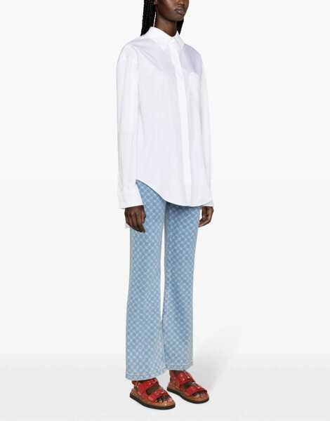 Camasi office MOSCHINO JEANS Heart Patch Shirt WHITE Femei (BM 14129117) 3