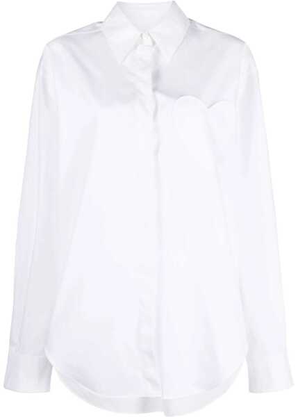 Camasi office MOSCHINO JEANS Heart Patch Shirt WHITE Femei (BM 14129117) 1