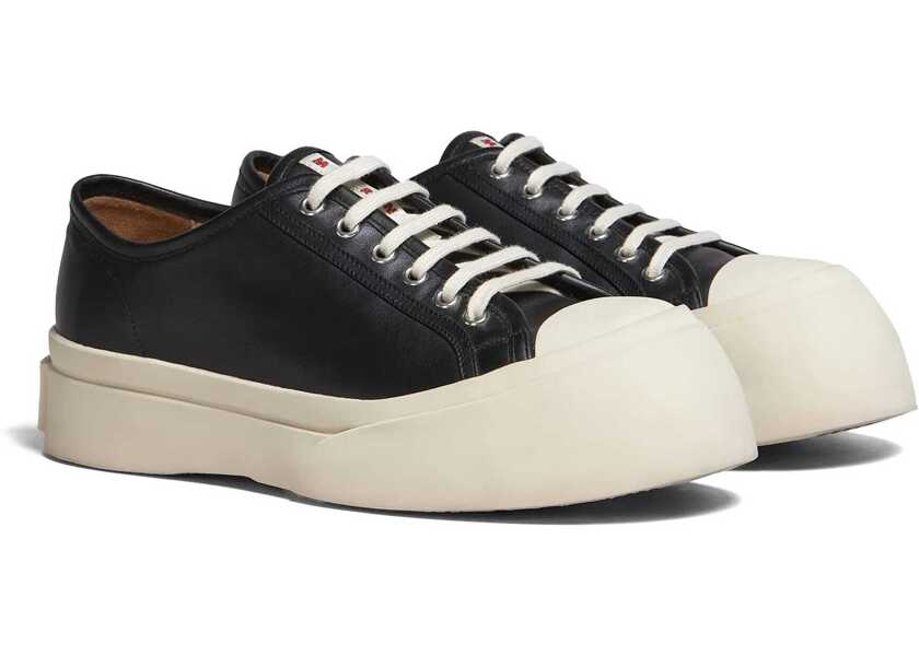 Sneakers Marni Leather Sneaker BLACK Femei (BM 14129207) 2