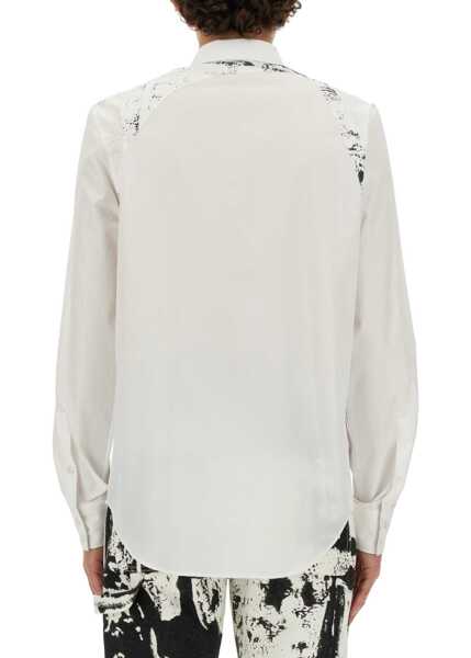 Camasi casual Alexander McQueen Fold Harness Shirt WHITE Barbati (BM 14129561) 3