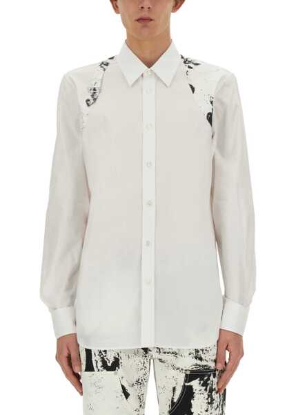 Camasi casual Alexander McQueen Fold Harness Shirt WHITE Barbati (BM 14129561) 1