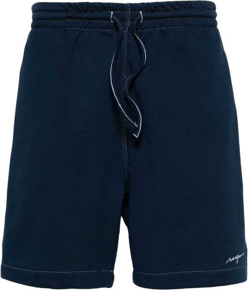 Pantaloni scurti MSGM Bermuda Shorts With Embroidered Logo BLUE Barbati (BM 14129648) 1