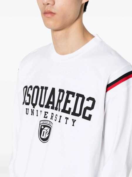 Bluze de trening DSQUARED2 Sweatshirt With Logo WHITE Barbati (BM 14129996) 5