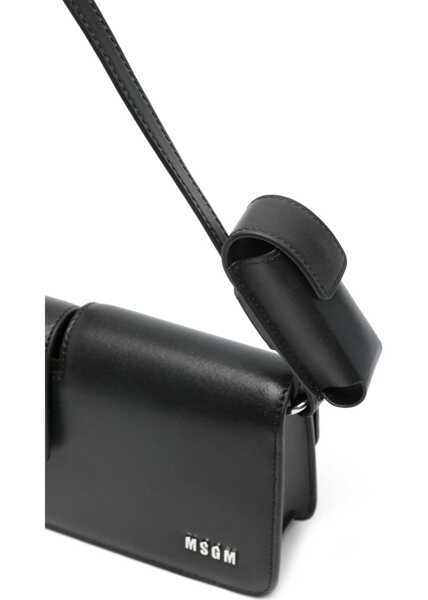 Genti de umar MSGM Baguette Bag With Double Flap And Logo BLACK Femei (BM 14130293) 4