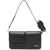MSGM Baguette Bag With Double Flap And Logo BLACK