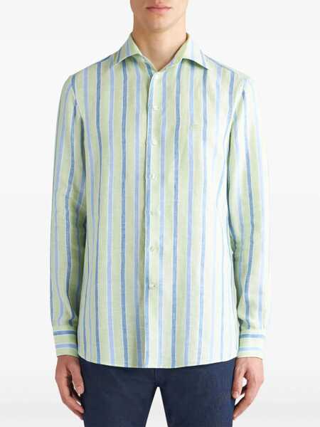 Camasi casual ETRO Pegasus Logo Shirt GREEN Barbati (BM 14130353) 2