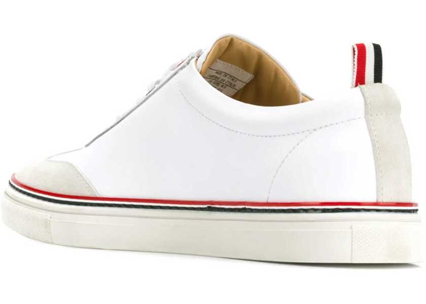 Sneakers Thom Browne Low-Top Leather Sneaker WHITE Barbati (BM 14130359) 3