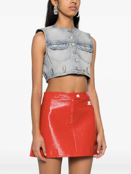 Bluze COURRGES Top Cropped DENIM Femei (BM 14130392) 3