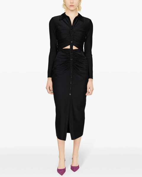 Rochii casual Self-Portrait Midi Dress BLACK Femei (BM 14130899) 2