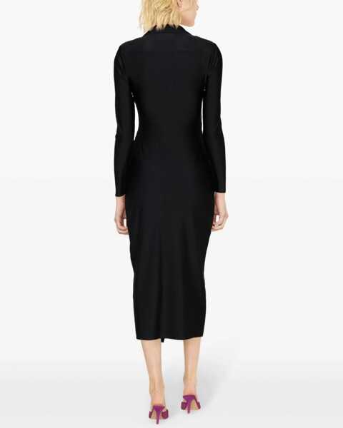 Rochii casual Self-Portrait Midi Dress BLACK Femei (BM 14130899) 4