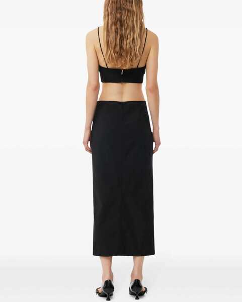 Fuste casual Ganni Longuette Skirt BLACK Femei (BM 14131154) 4