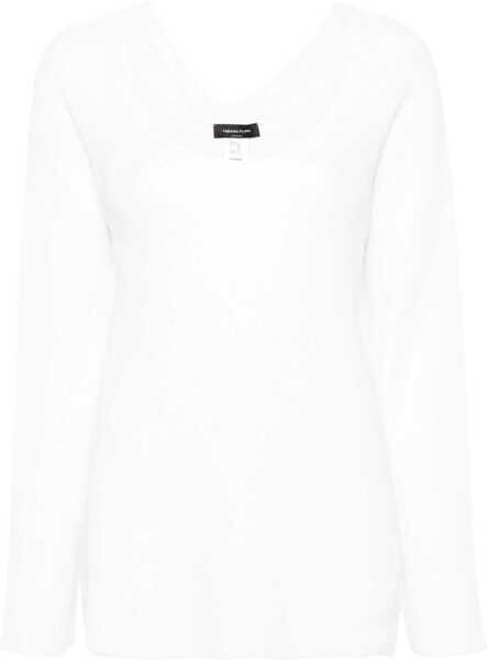 Pulovere Fabiana Filippi V-Neck Sweater WHITE Femei (BM 14131235) 1