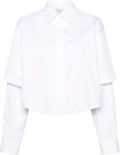 Camasi elegante Off-White Poplin Shirt WHITE Femei (BM 14131304) 1
