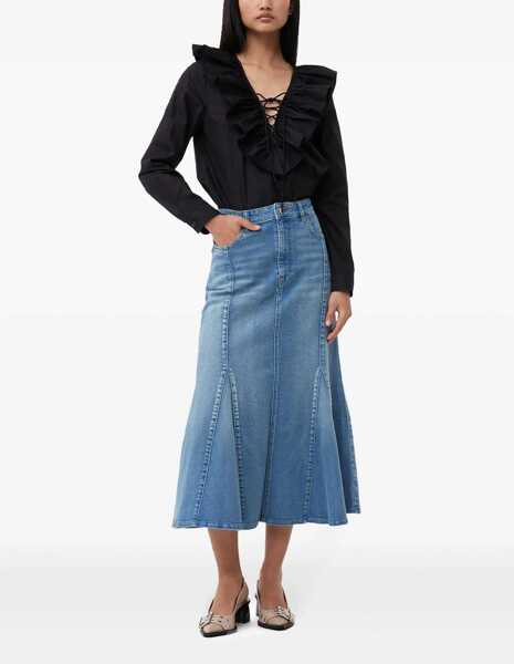 Bluze Ganni Blouse With Ruffles BLACK Femei (BM 14131316) 2