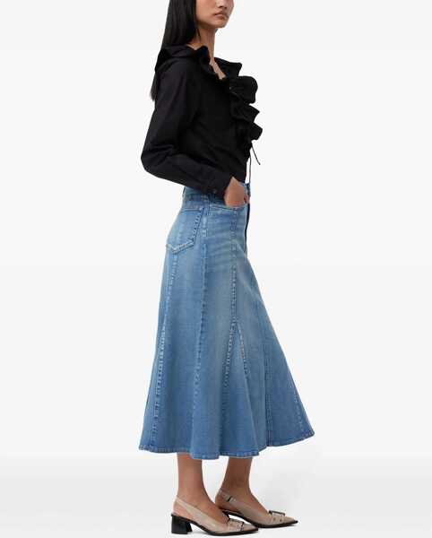 Bluze Ganni Blouse With Ruffles BLACK Femei (BM 14131316) 3