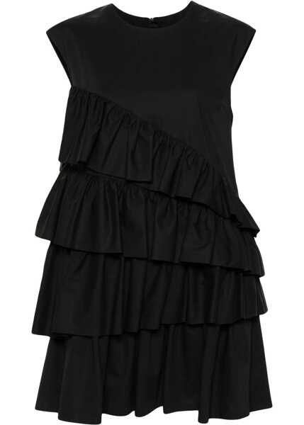 Rochii casual MSGM Dress With Ruffles BLACK Femei (BM 14131397) 1