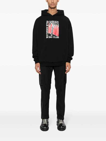 Bluze de trening Palm Angels Palm Ski Club Print Sweatshirt BLACK Barbati (BM 14131613) 2