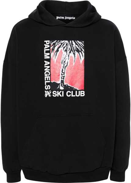 Bluze de trening Palm Angels Palm Ski Club Print Sweatshirt BLACK Barbati (BM 14131613) 1
