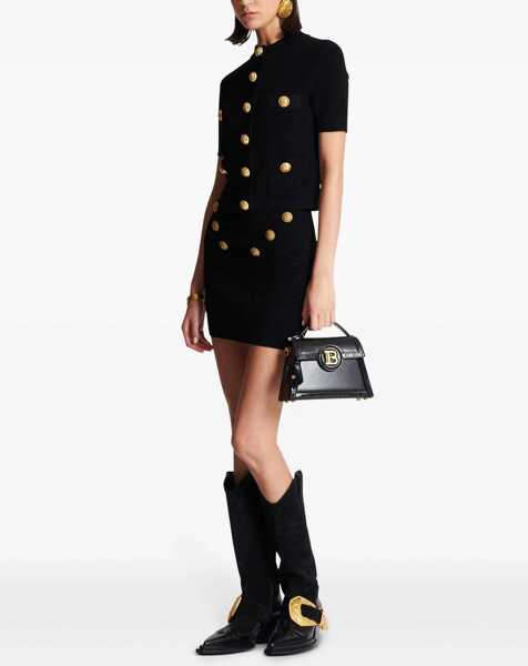Fuste casual Balmain Knit Skirt BLACK Femei (BM 14132288) 2