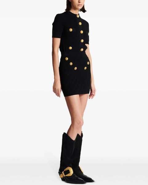 Fuste casual Balmain Knit Skirt BLACK Femei (BM 14132288) 3