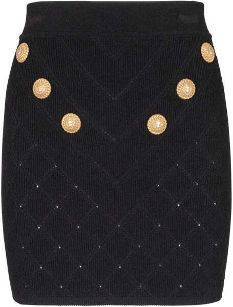 Fuste casual Balmain Knit Skirt BLACK Femei (BM 14132288) 1