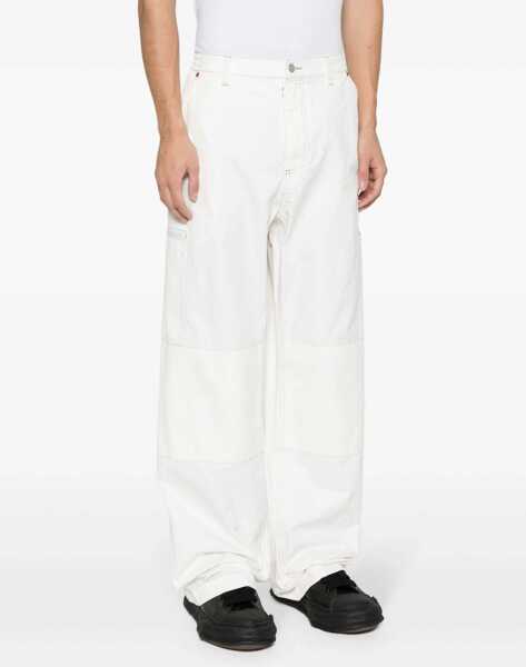 Pantaloni casual MM6 Maison Margiela Cotton Canvas Pants WHITE Barbati (BM 14132381) 4