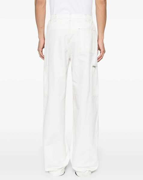 Pantaloni casual MM6 Maison Margiela Cotton Canvas Pants WHITE Barbati (BM 14132381) 5