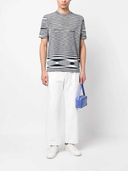 Tricouri MISSONI BEACHWEAR Cotton T-Shirt BLUE Barbati (BM 14133005) 2