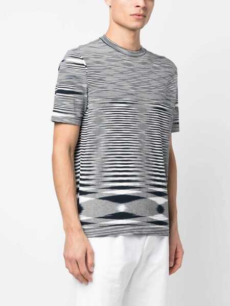 Tricouri MISSONI BEACHWEAR Cotton T-Shirt BLUE Barbati (BM 14133005) 3