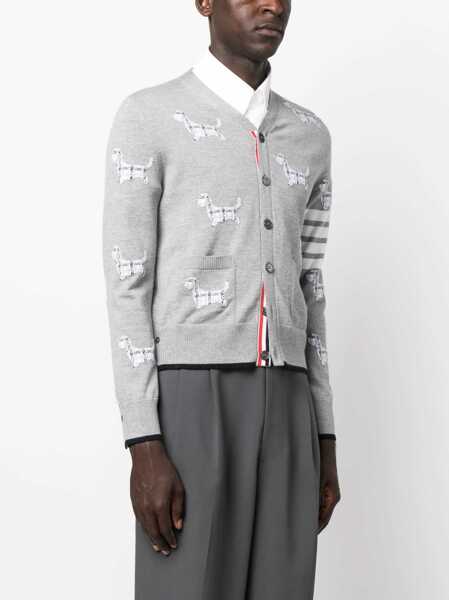 Cardigane Thom Browne Wool Cardigan GREY Barbati (BM 14133029) 3