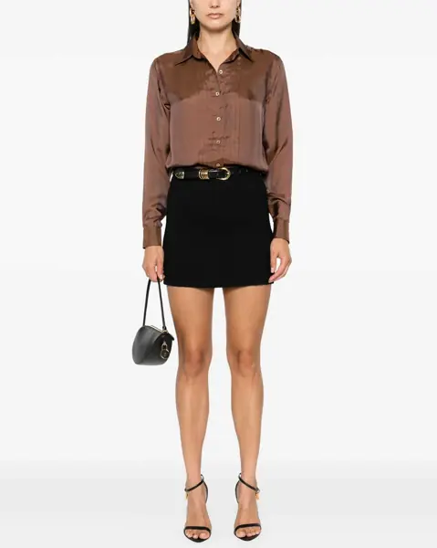 Camasi office Tom Ford Twill Shirt BROWN Femei (BM 14133065) 2