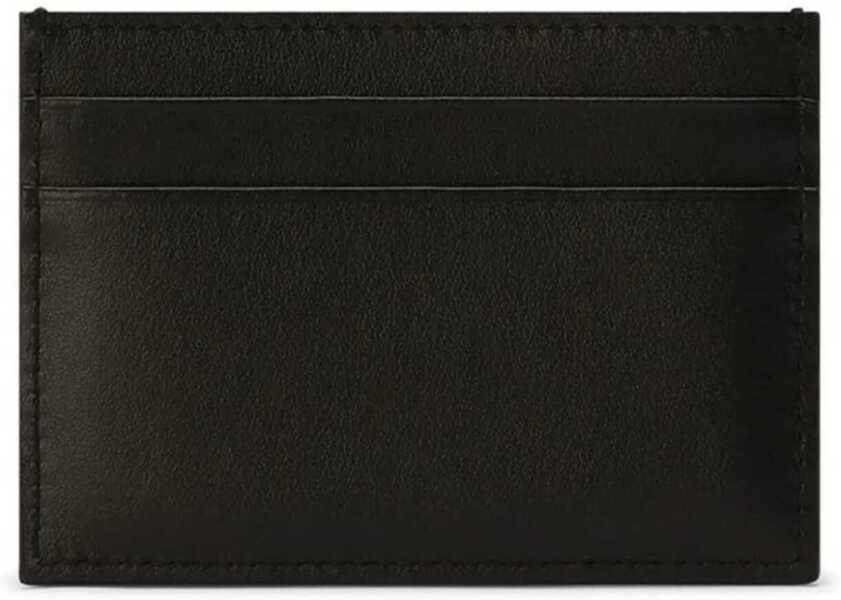 Portofele Dolce & Gabbana Leather Card Holder With Logo BLACK Barbati (BM 14133155) 2