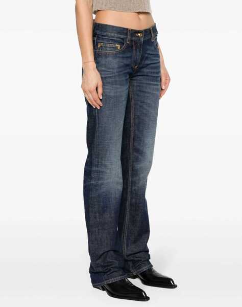 Blugi skinny Palm Angels Straight Leg Jeans BLUE Femei (BM 14133305) 3